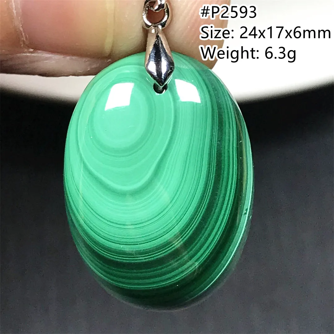 Top Natural Green Malachite Pendant For Women Lady Man Wealth Love Gift Beads Stone Silver Crystal Reiki Gemstone Jewelry AAAAA