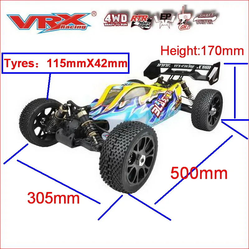 Professional High Speed VRX Racing RH816 Buggy 1/8 Scale 4WD Electric Brushless Rc Car Toy for Children Adults