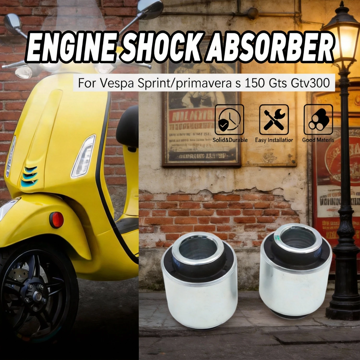 

Motorcycle Engine Suspension Damper Bushing For Zonsen Piaggio Scooter Universal