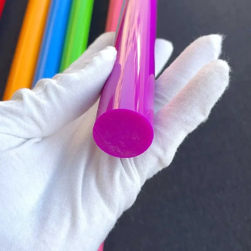 25mm Colored Acrylic Solid Rod Red Blue Green Pink Purple PMMA Custom Factory Sales