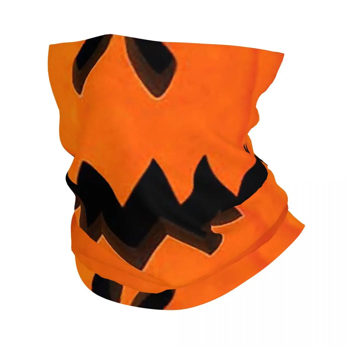 Pumpkin Scary Smile Bandana Neck Gaiter Printed Magic Scarf Multi-use Cycling Scarf Outdoor Sports Unisex Adult All Season