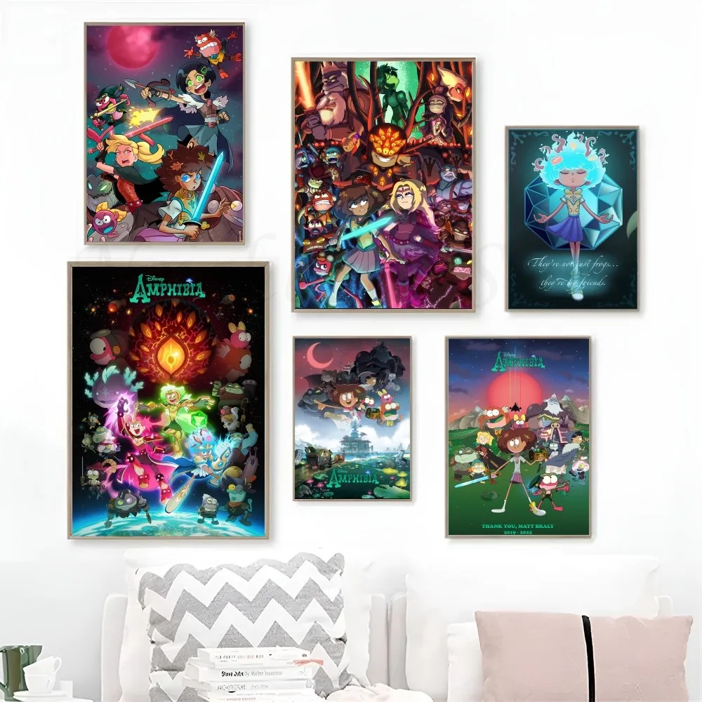 1pc Disney Animation Amphibia Poster Paper Print Home Bedroom Entrance Bar Cafe Art Painting Decoration