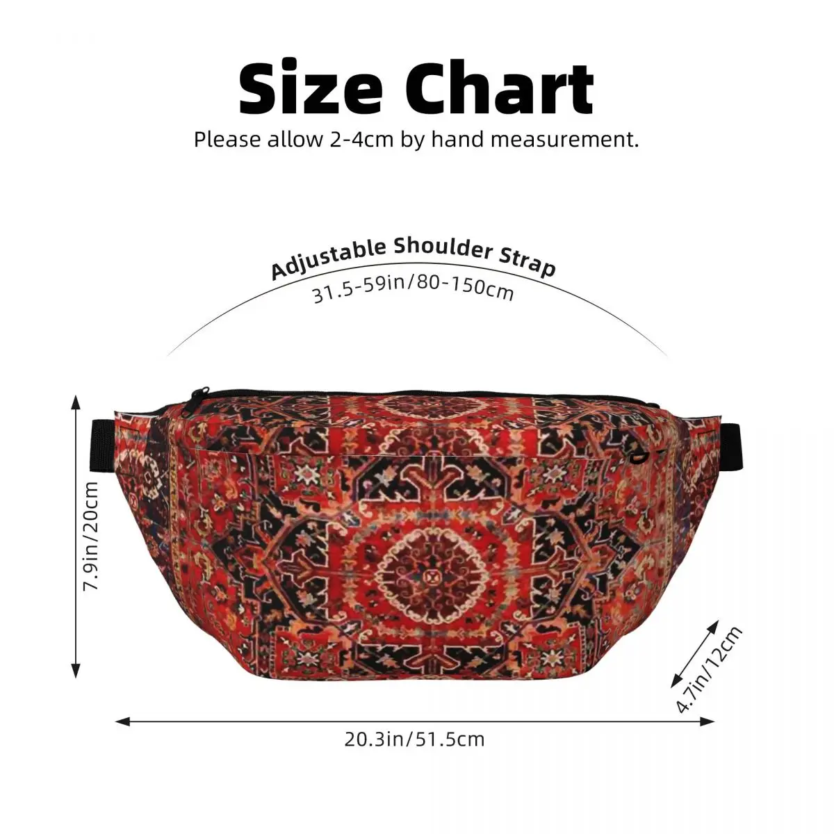 Crossbody-Gürteltasche Heriz Antik Vintage - usage example