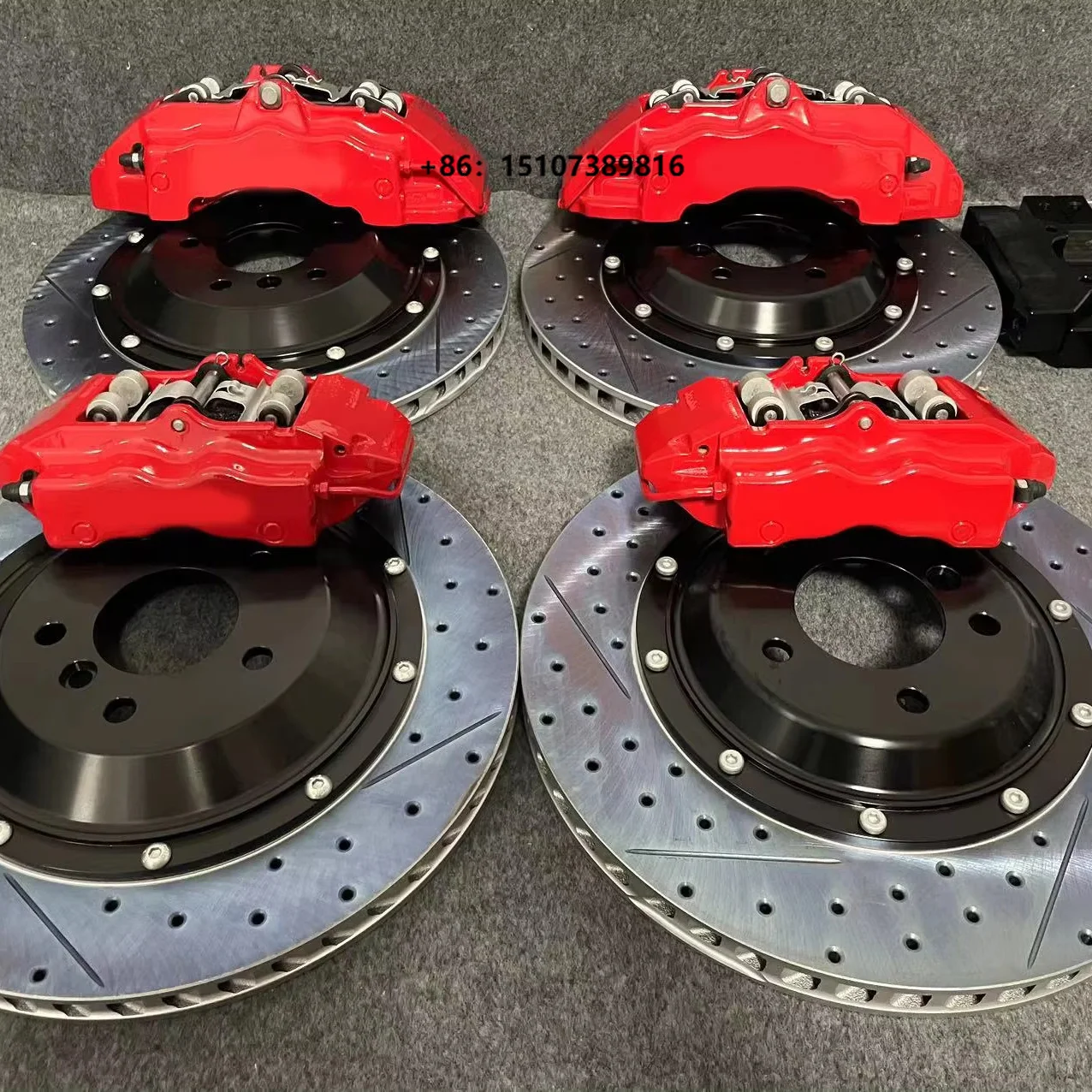 17Z Aluminum Customized   Performance 6 Piston Brake Calipers 6 Pot Brake Calipers Universal Fitment for BMW E92 E93 E46 E39 E81