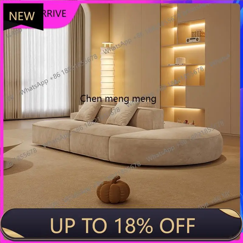 M78 Island sofa large flat floor two-sided seated matte cloth sofa designer module combination