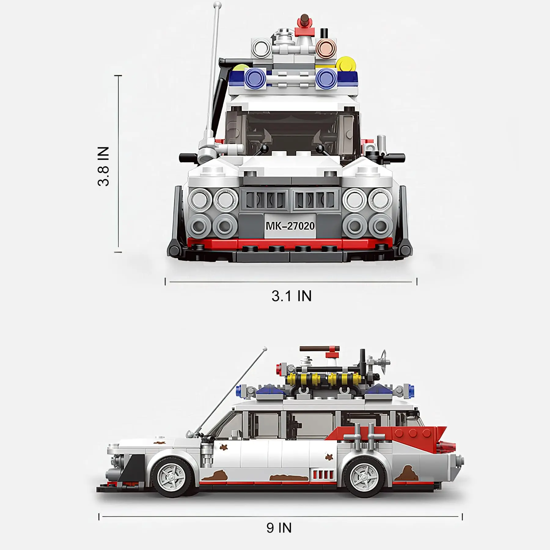 605PCS เทคโนโลยีรถบล็อกอาคาร MOC มินิผีภาพยนตร์รถประกอบอาคารชุดเด็ก DIY ของเล่นของขวัญเด็ก