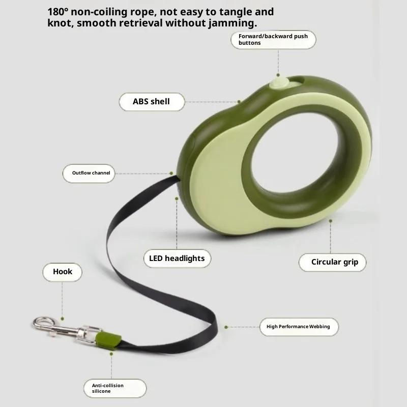  3.5 Meters Retractable Dog Leash Pet Leash Traction Rope Belt Automatic Flexible Leashes Lightweight Leash Light Outdoor view 6