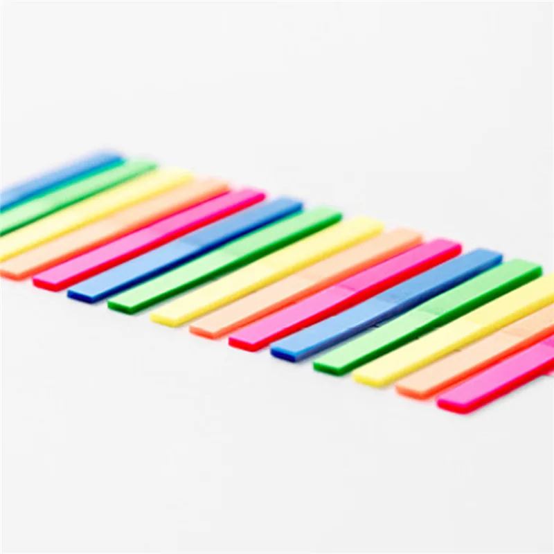 300 stücke Lesen Hilfe Highlight Aufkleber Transparent Fluoreszierende Index Tabs Flags Sticky Note Schreibwaren Schule Bürobedarf