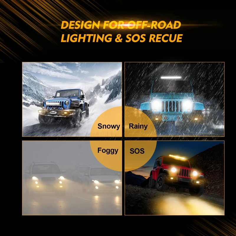 AUXBEAM 3 Inch LED Pods Light Spot Beam Flush Mount Car Work Light with Wiring Harness for Trucks Offroad SUV UTV ATV Boat - Image 3