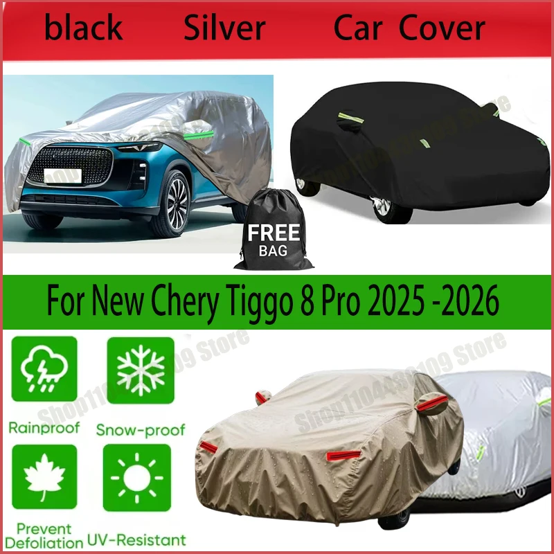 

For New Chery Tiggo 8 Pro 2025 Car Cover Sunshade UV-Protection Auto Cover Case Waterproof Dust-proof All Weather Outdoor
