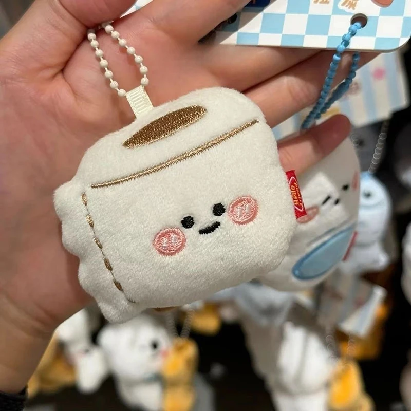 Creative Funny Plush Toilet Poop Toilet Paper Keychain Cute Cartoon Keychain Fashion Backpack Decoration Accessories