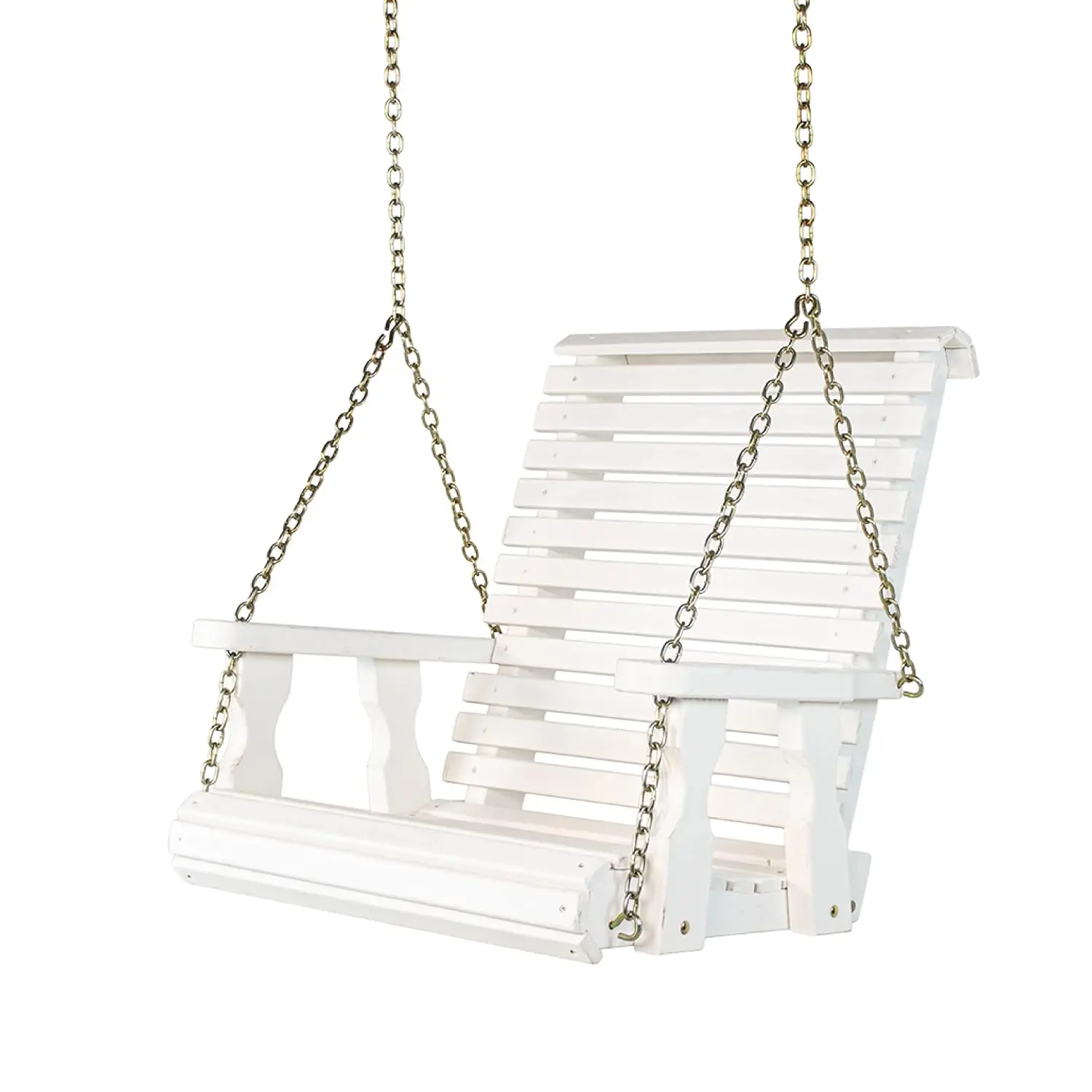 Heavy Duty Roll Back Wooden Swing Chair Outdoor Patio Garden Porch, Customized