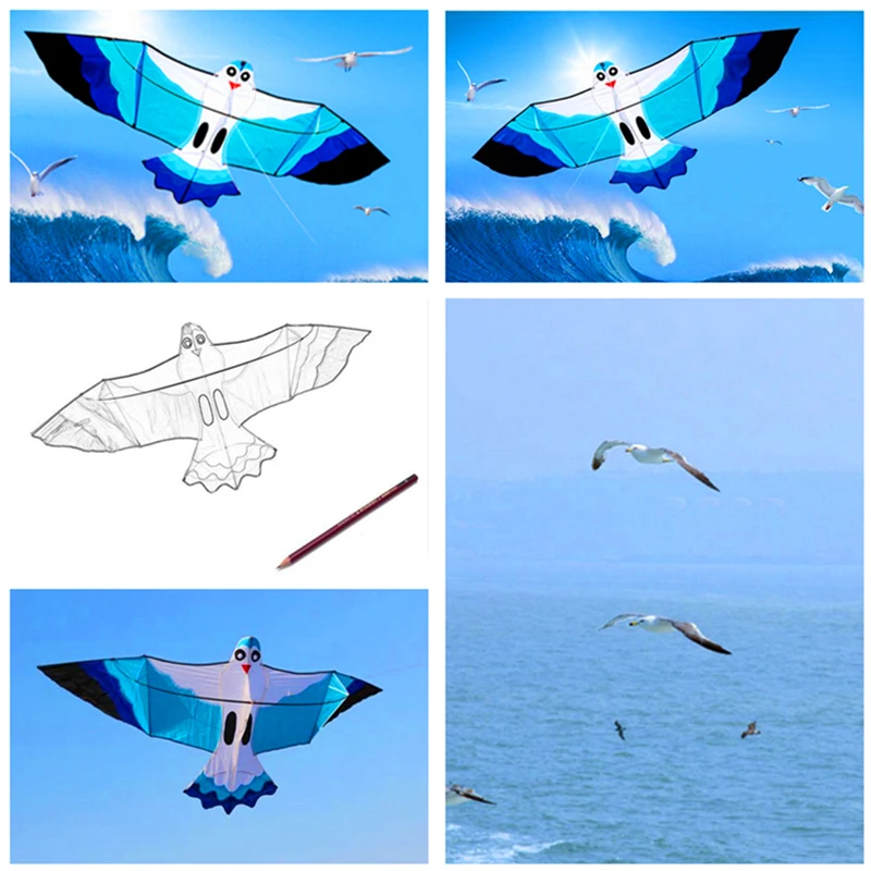 

free shipping seagull kite flying toys for children kites bird kite string line cerf-volant volantines paragliding voar pipe koi