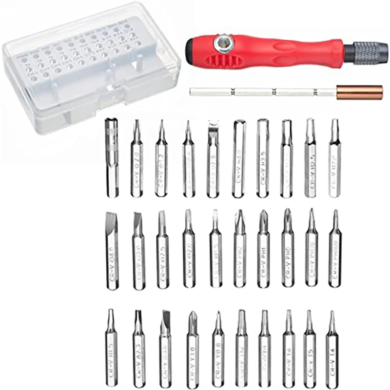 32-in-1 Multi-function Screwdriver Set Mobile Phone Digital Camera Plug Razor Teardown Repair Tool Screwdriver Bit Set