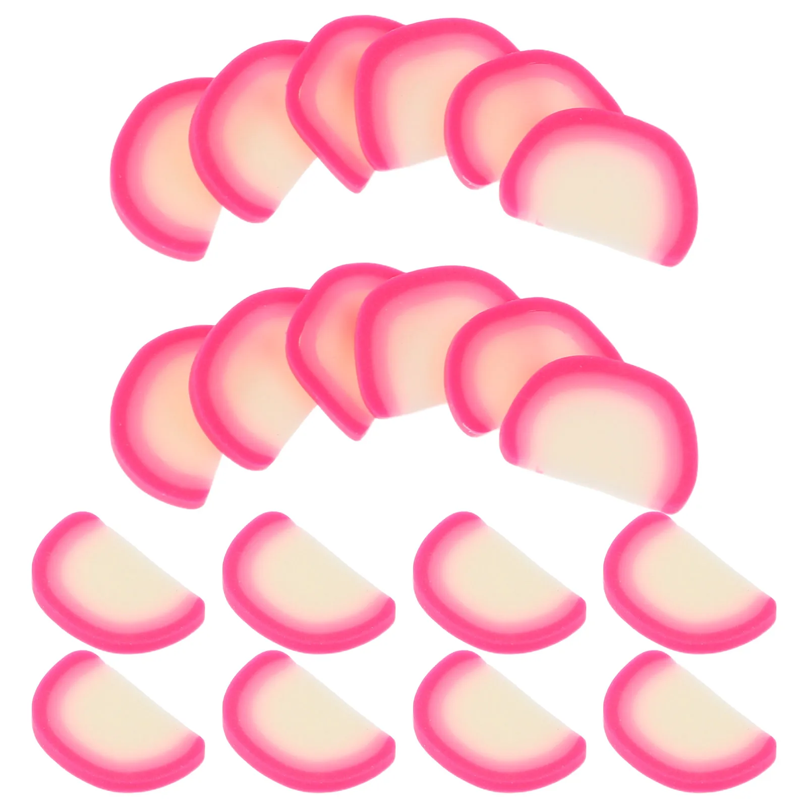 

20 Pcs Simulated Carrot Slices Fake Small Vegetables Artificial Lifelike Radish Faux Fruit
