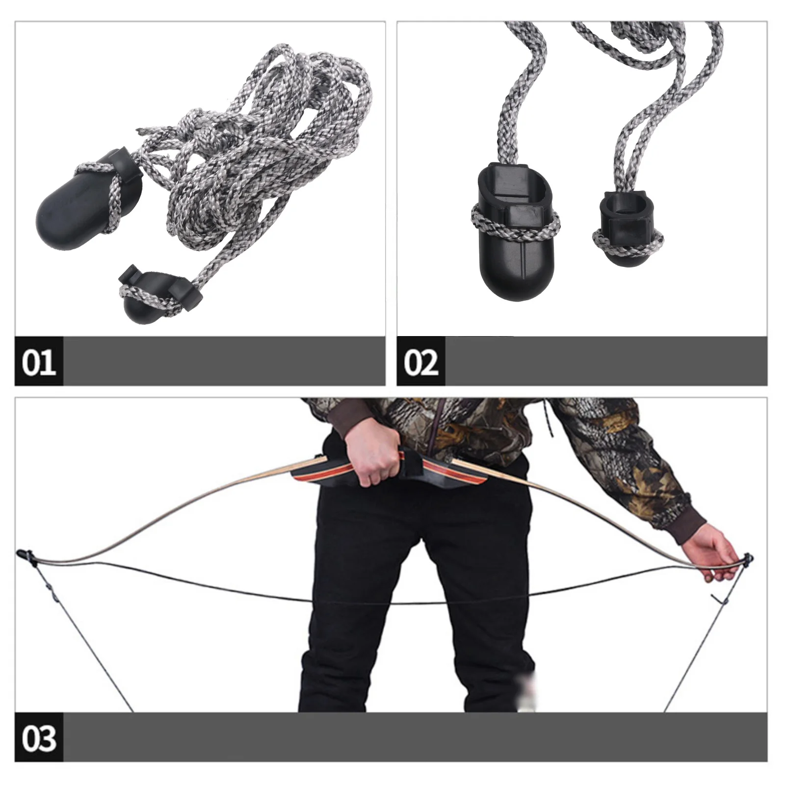 for durable High Quality Practical Brand New Bow for stringer Anti-slip Performance Accessories Fixed Rubber Rope