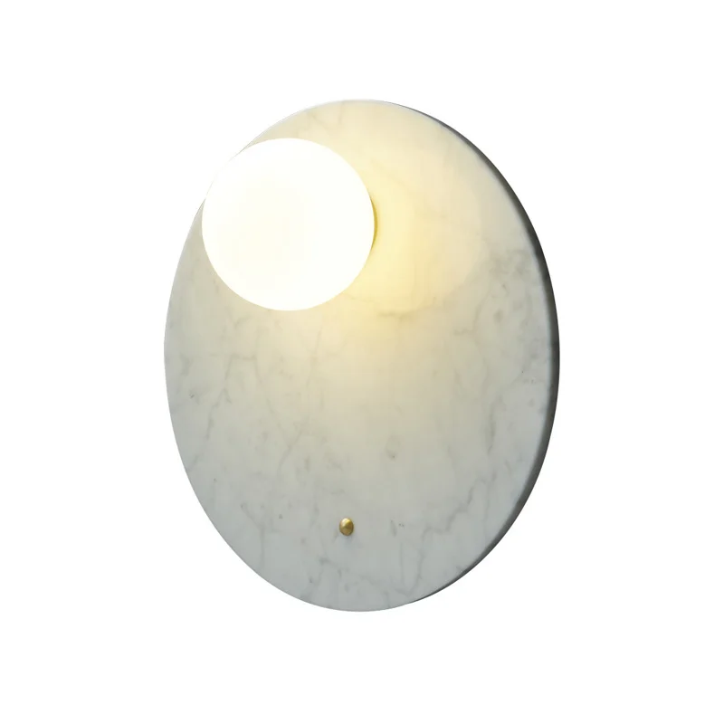 Luxury Marble Wall Lamp Led Living Room Home Decor Bedside Light White Green Stone Corridor Aisle Sconce Lighting