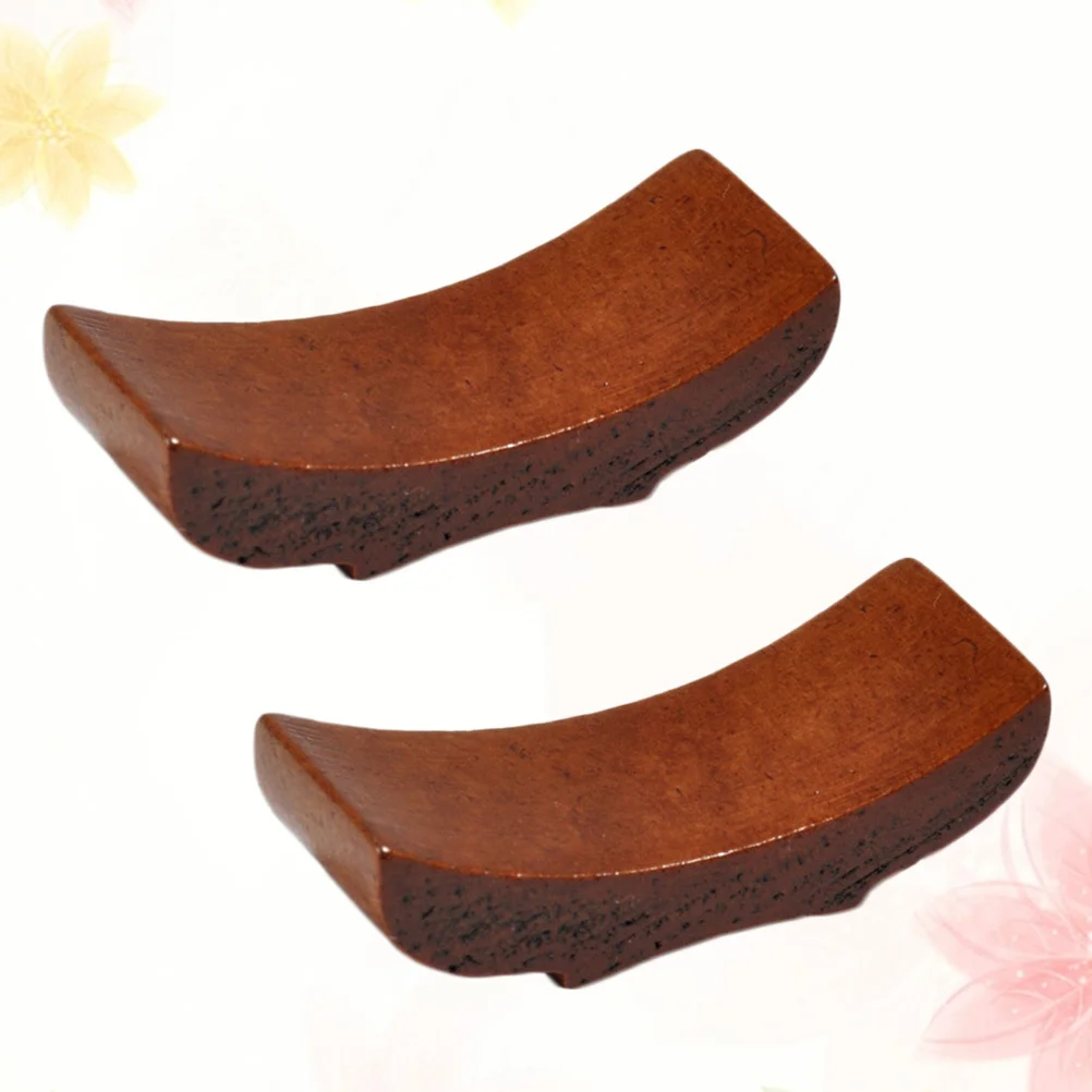 

6Pcs Natural Nanmu Wood Chopstick Rest Boat Shaped Holder for Chopsticks Spoons Forks Kitchen Home Restaurant Use
