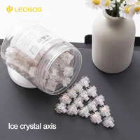 LEOBOG Ice Crystal Switches 100 pcs 5 Pin Switches Tactile/Linear Switch Replaceable Compatible for MX Mechanical Keyboard