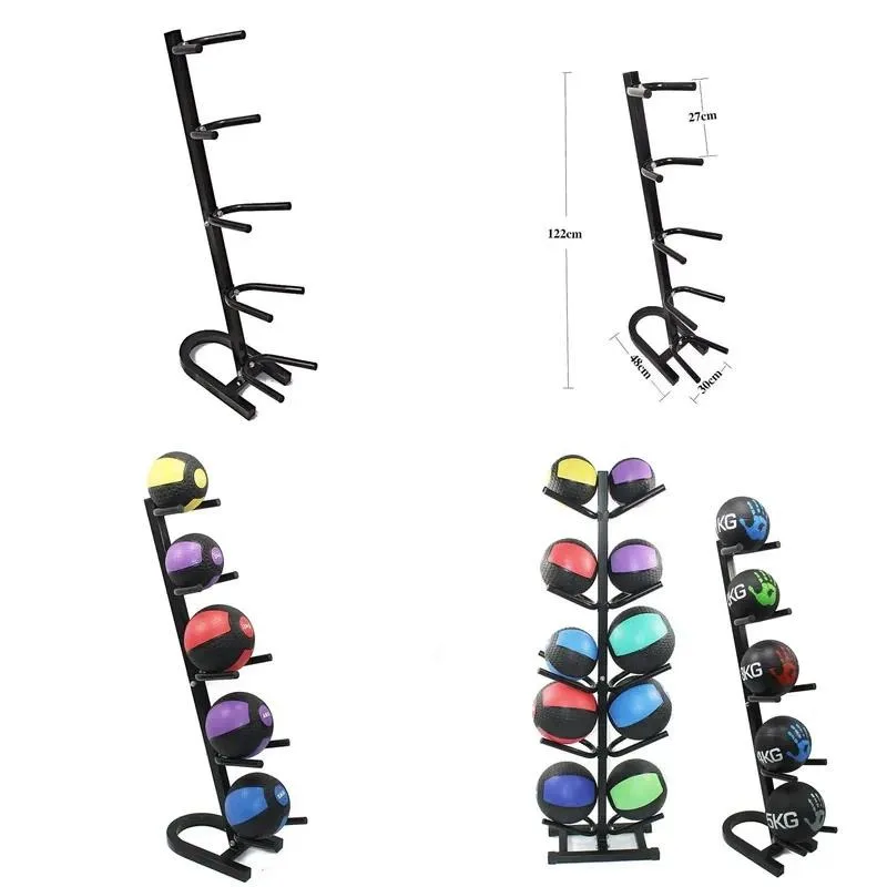 Factory Wholesale Professional Single Sided 5 Layer Exercise Yoga Pilates Medicine Ball Storage Rack Tree Frame