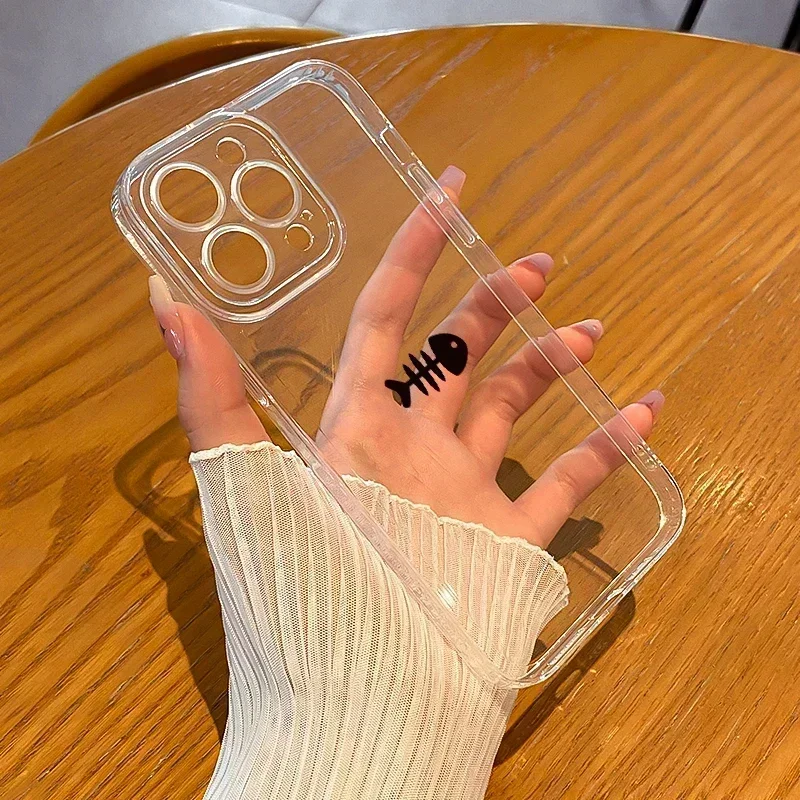 مضحك لطيف القط الأسماك يقترن زوجين قضية الهاتف لسامسونج غالاكسي S25 S24 S22 S23 الترا زائد لينة غطاء S22 + S23 + S24 + S25 + قذيفة