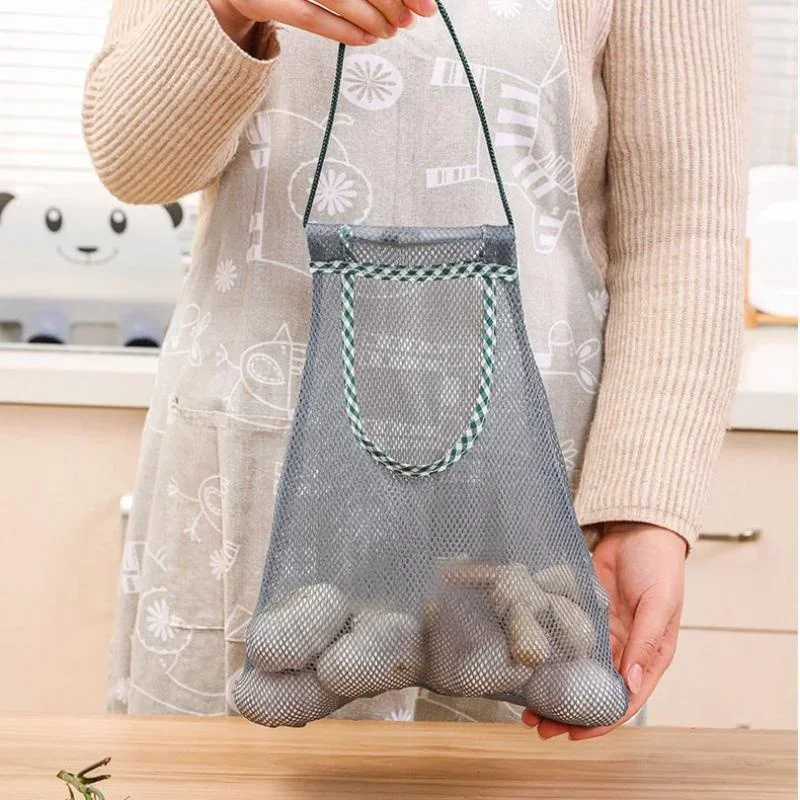 Creative Fruit and Vegetable Storage Net Bag Can Be Hung, Multifunctional, Portable Kitchen Vegetable Storage Net Can Be Reused