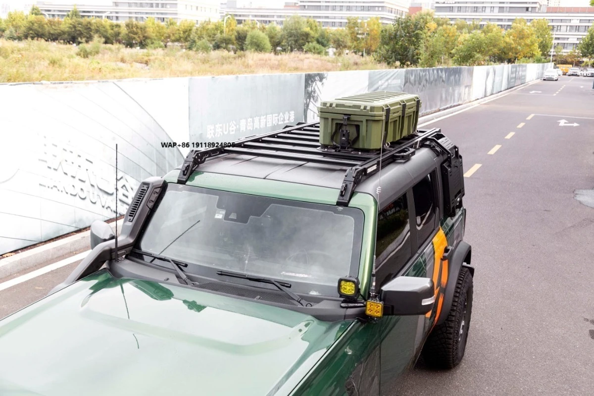 Universal Minimal Wind Noise 4x4 Double Layer Coating Aluminum Alloy Car Roof Racks Accessories for Bronco