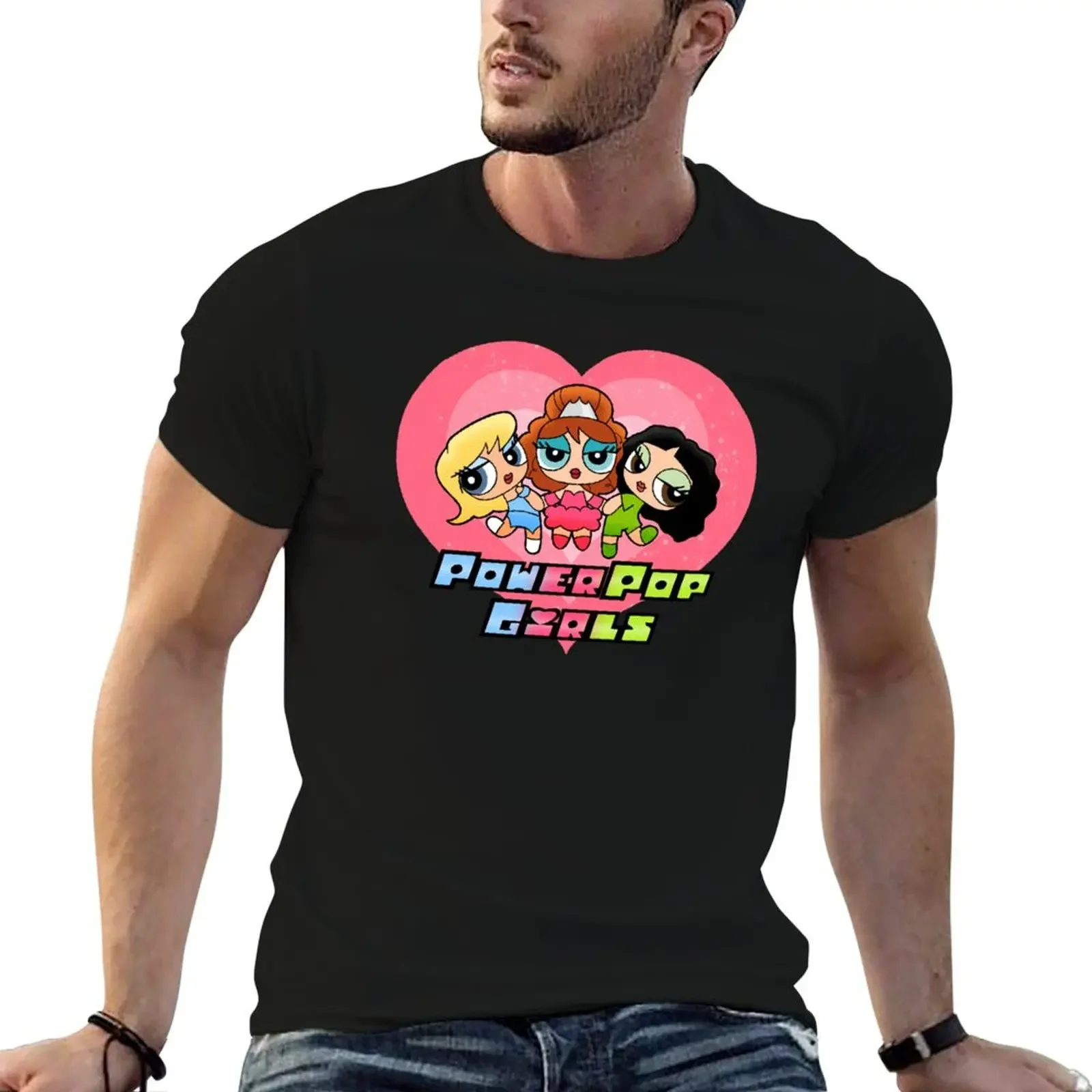 Power Pop Girls T-Shirt customizeds graphic t shirts t shirt for men