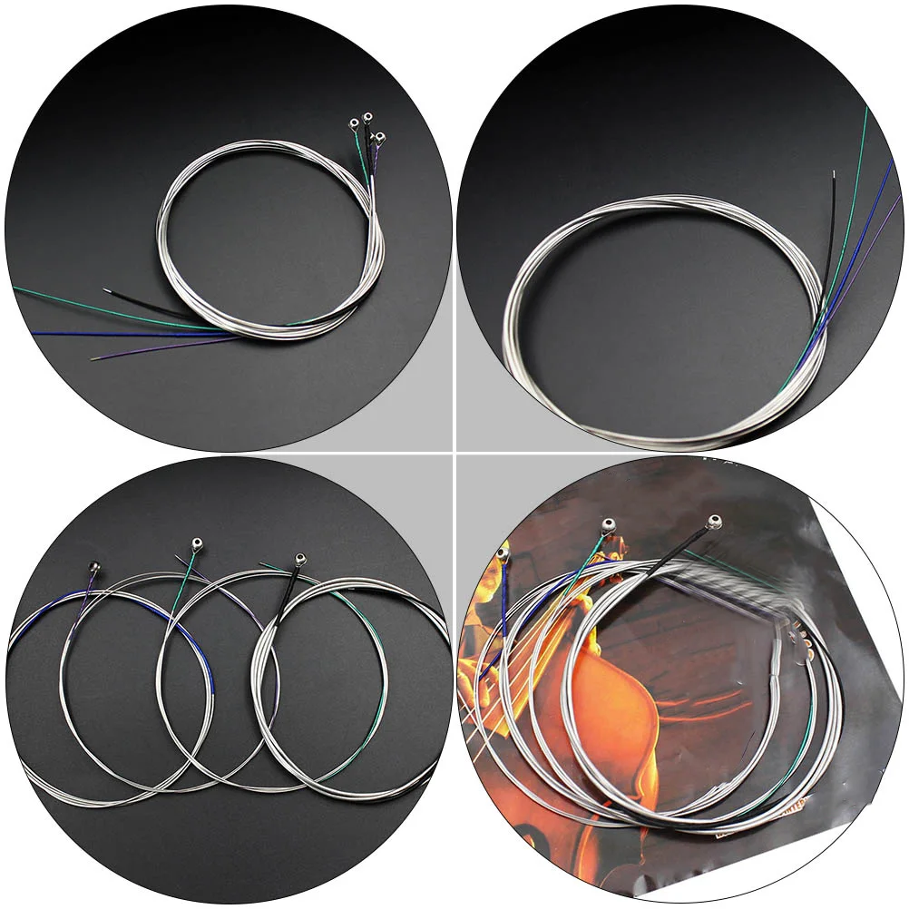 

4pcs Cello Strings Stainless Steel Nickel Silver Instrument Accessories Stringed Musical Durable Replacement Practical Popular