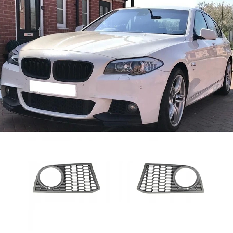 Car Left Right Bumper Fog Light Lamp Grill 51117906197 51117906198 Parts Component For BMW 5 Series F10 F11 2011-2016