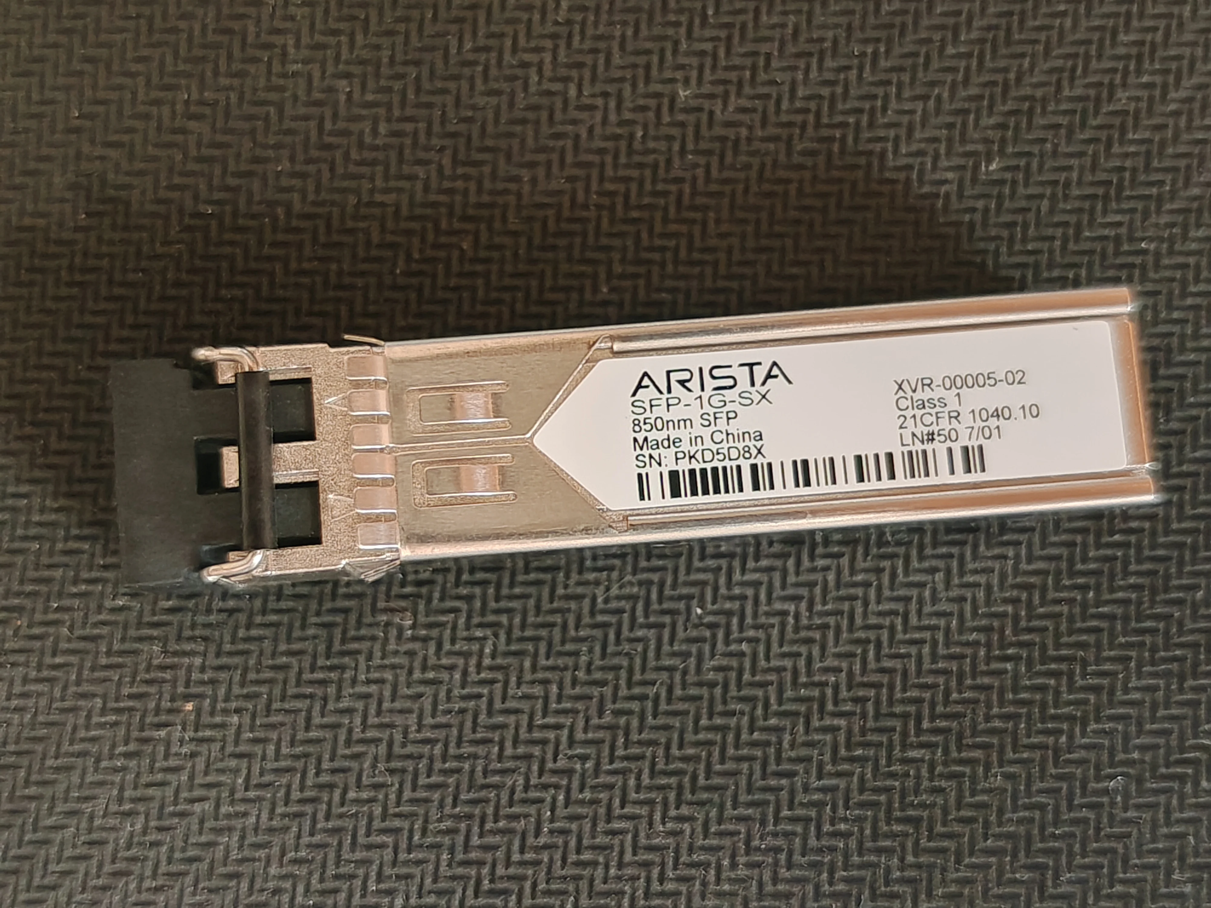 Arista SFP 850NM Fiber Switch SFP-1G-SX XVR-00005-02 1G Optical Transceiver Module