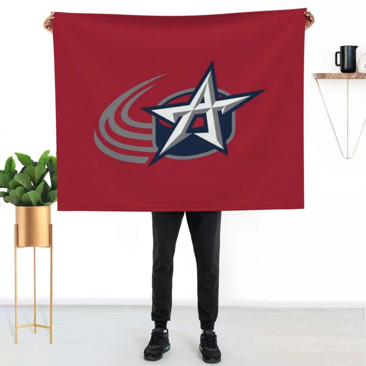 ALLEN AMERICANS Throw Blanket for winter Stuffeds Shaggy Plaid Warm manga Blankets