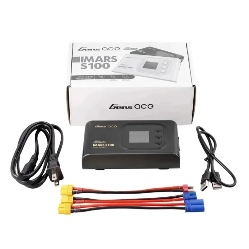 

Gens IMars S100 Smart Charger Ace Lithium Battery 2-6S Discharger 100W for RC FPV Model Airplane Drone