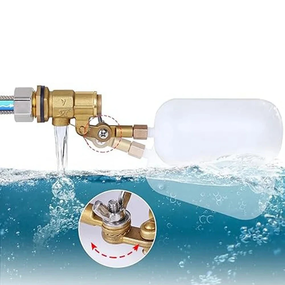 

2pcs 1/2 Float Valve For Pond Float Valve Shut Off Auto Fill For Livestock Tank, Aquariums Copper Calve Float Ball 19*9.5*5cm