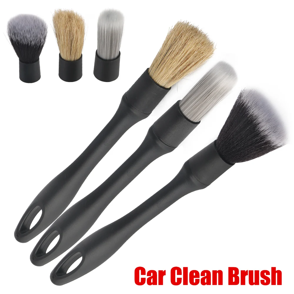 

With Synthetic Bristles Cleaning Brush Auto Interior 3PCS Super Soft Car Detailing Brush Dust Remove Tools Brush Set Dash Duster