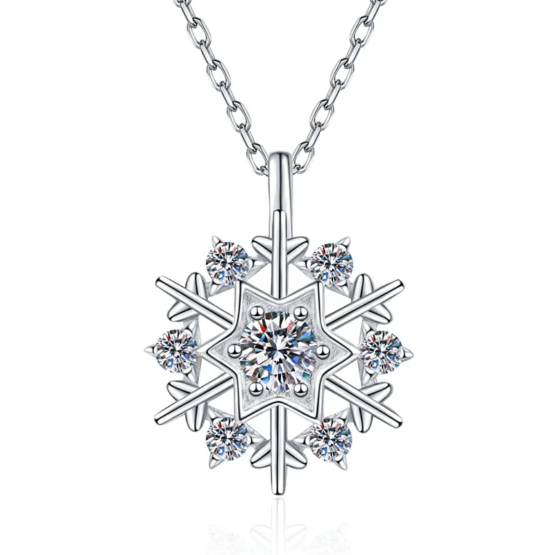 

ZFSILVER модное серебро s925, роскошный муассанит, дизайн, звезда, снежинка, ожерелье, подвески, женские аксессуары, вечерние ювелирные изделия, подарок XL460