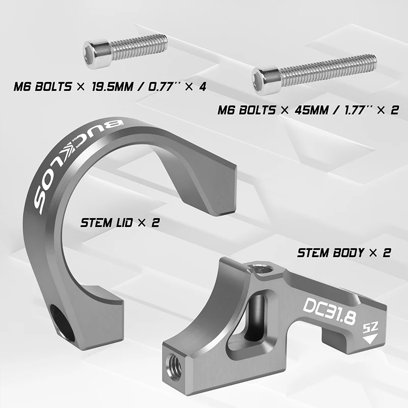 BUCKLOS Downhill Bike Stem 35mm 31.8mm AM DH Stem Aluminum Alloy Double Shoulder Fork Bicycle Power Direct Mount Mtb Power
