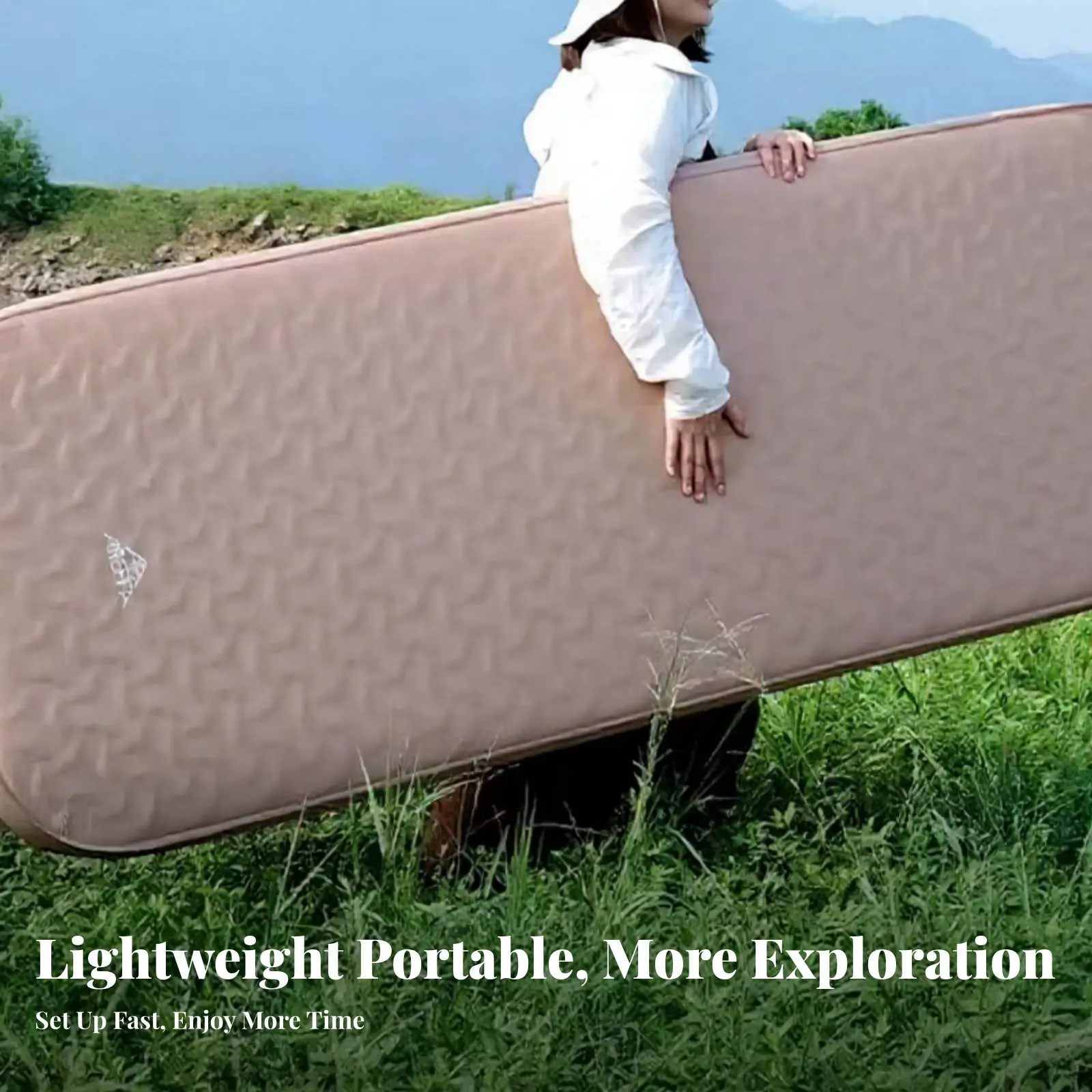 

Inflatable Air Mattress, Automatic Camping Sleeping Pad, Home & Outdoor, Quick Inflation, High Resilience Sponge, Double/Single