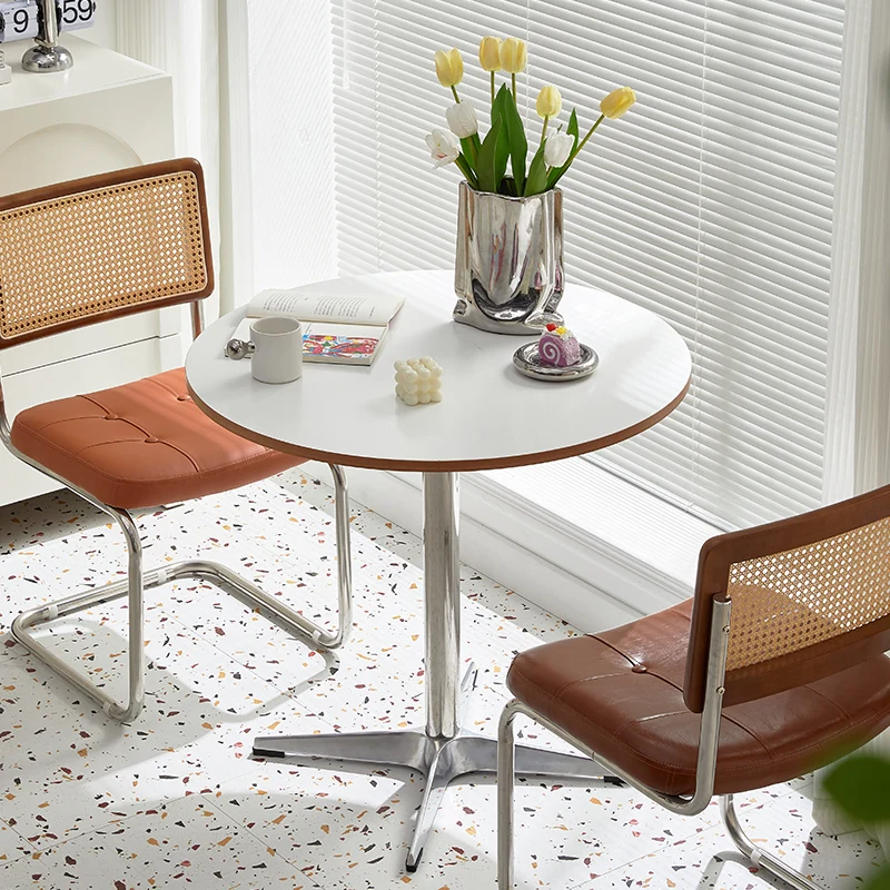 Medieval Eames Dining Table Internet celebrity ins Blogger Desk Small Unit Straight Foot Designer Negotiation Coffee Round Table
