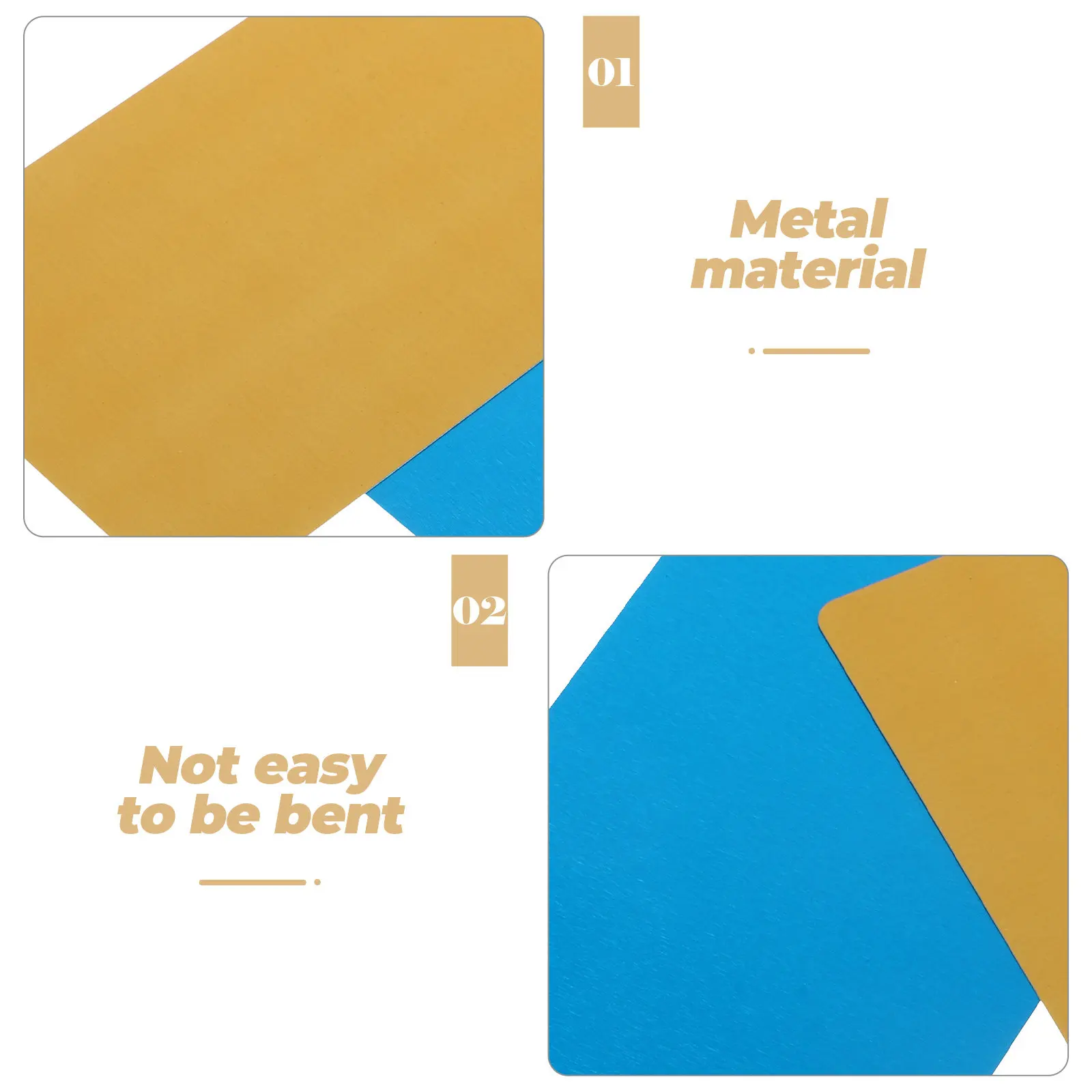 8Pcs Metal Business Card Boards Smooth Blank For Front Desk Reception Custom Card Maker Name Sublimation Engraving
