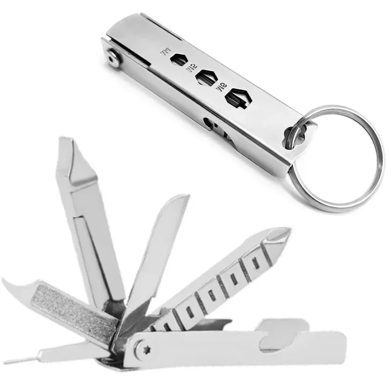 Portable Mini Stainless Steel Screwdriver Wrench Bottle Open