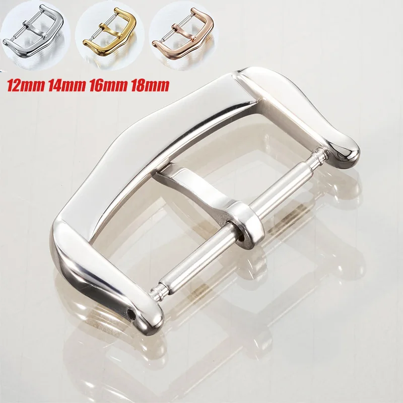 12mm 14mm 16mm 18mm 316L Stainless Steel Watch Buckle For Cartier Watch Replacement Clasp Gold Silver Rose
