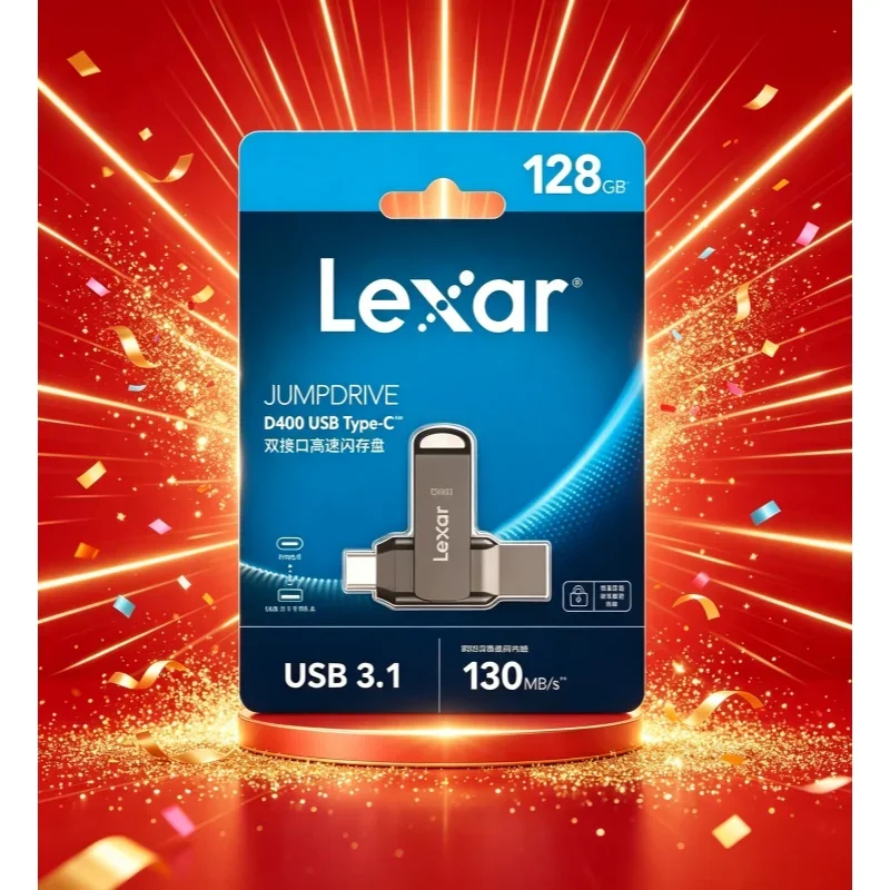 Lexar USB3.2 Gen1 Dual Port Flash Drive Type‑C USB‑A High Speed Memory Stick For Mobile Phone Laptop PC Mac