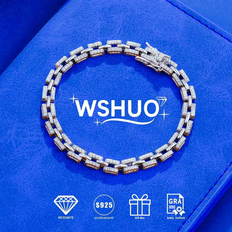 

15-21cm Full Moissanite Bracelet 100% 925 Silver Tiny Diamond Fast Delivery with Gift Box Fine Luxury Jewelry Birthday Gift GRA
