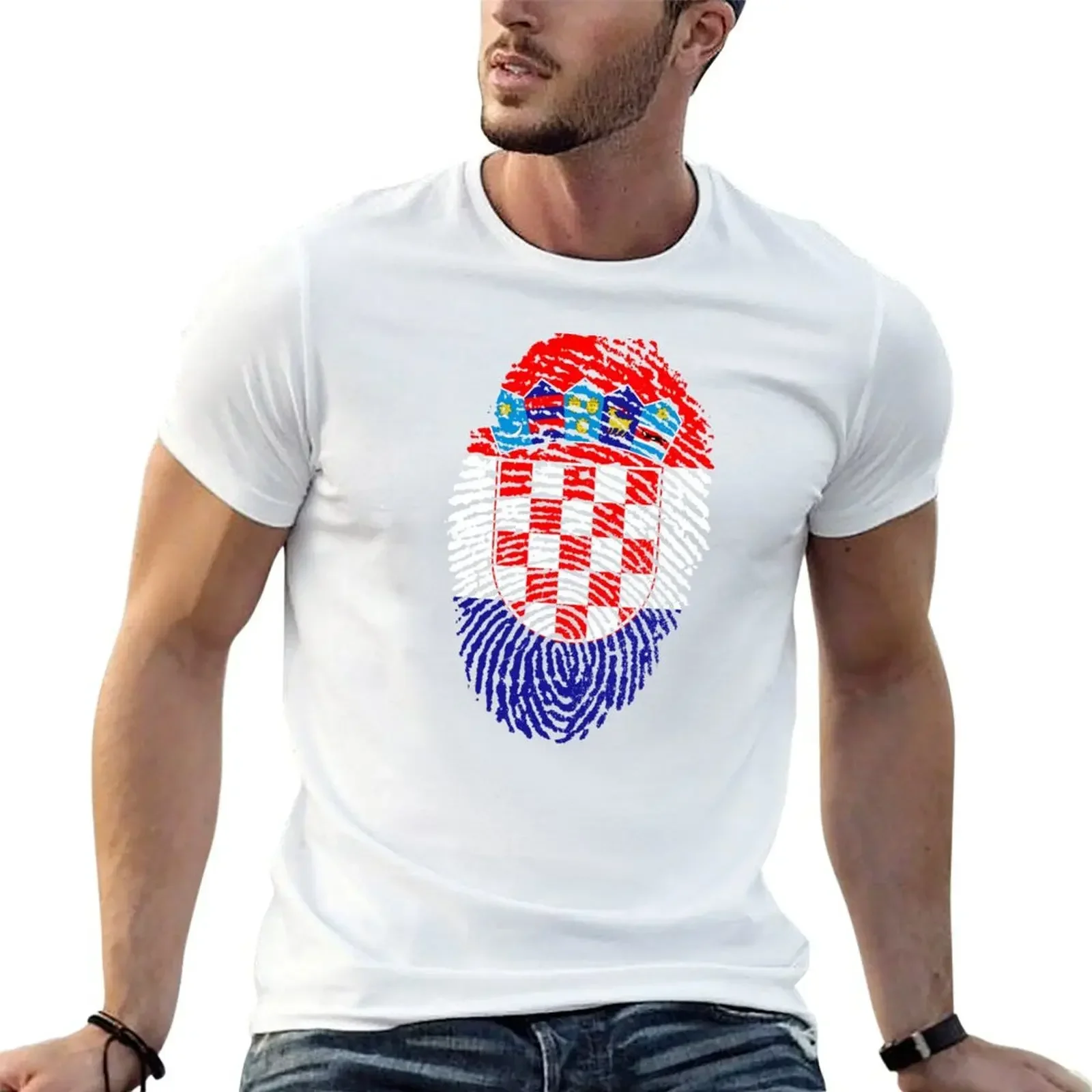 Identity Croatia T-Shirt quick-drying vintage oversized t shirt men