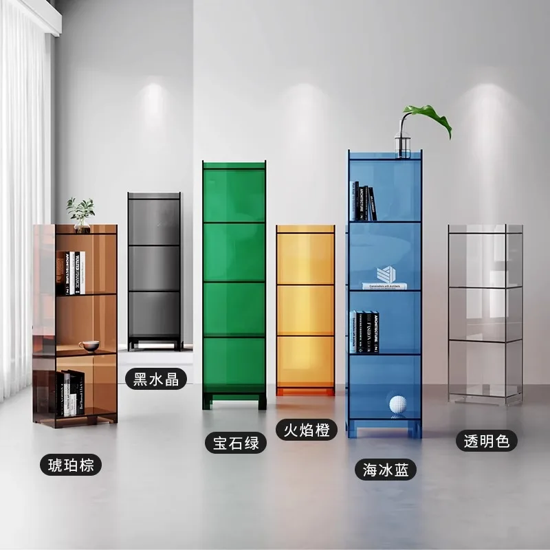 Nordic bookshelf floor to ceiling minimalist living room, light luxury display cabinet, multi-layer storage creative bookshelf