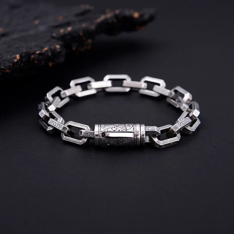 Viking Ouroboros vintage punk bracelet for men copper fashion Jewelry hippop street culture - view 5