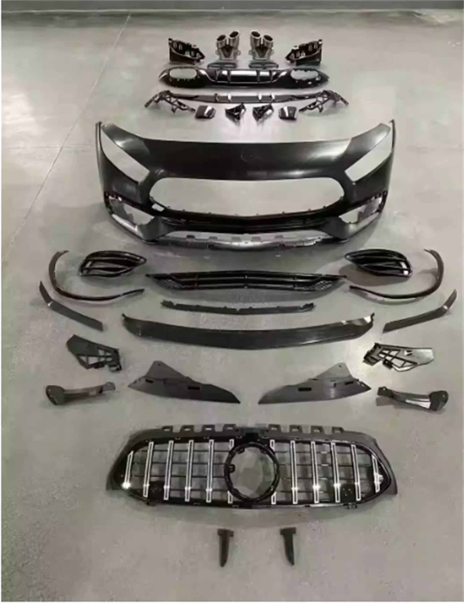 

Car Front Bumper surround Body kit for Mercedes Benz A200 upgraded A45 19-23 grille rear lip Tail throat