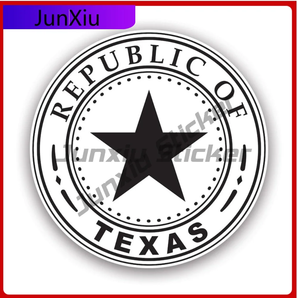 

Republic Of Texas Seal Sticker Uv Protected Decals Auto Decor Car Sticker Vinyl Decal Die Cut Sun Protection Waterproof Durable