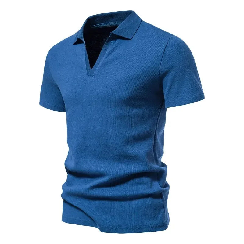 

New Men's V-neck T-shirt Slim Fit Cotton Short Sleeved Casual Jogging Men's Lightweight Loose Summer Top